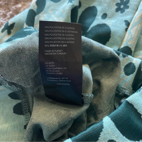 Urban Outfitters Bryn floral Pull On Flare Leg Jaquard Retro Pant XXS - Picture 7 of 8